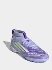adidas Purple/White Kids F50 Sparkfusion League Turf Boots - Image 3 of 10