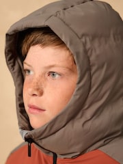 Rust Brown Colourblock - Spritzwasserfester, mit Microfleece gefütterter, wattierter Mantel (3–17 J.) - Bild 5 von 14
