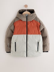 Rust Brown Colourblock - Spritzwasserfester, mit Microfleece gefütterter, wattierter Mantel (3–17 J.) - Bild 6 von 14