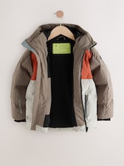 Rust Brown Colourblock - Spritzwasserfester, mit Microfleece gefütterter, wattierter Mantel (3–17 J.) - Bild 7 von 14