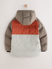 Rust Brown Colourblock - Spritzwasserfester, mit Microfleece gefütterter, wattierter Mantel (3–17 J.) - Bild 8 von 14