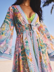 Lipsy Multi Printed Sheer Maxi Kimono - Image 2 of 4