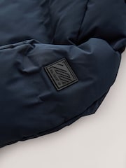 Navy Shower Resistant Microfleece Lined Padded Coat (3-17yrs) - Image 5 of 6