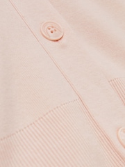 Reiss Pink Lucy Lyocell Blend V-Neck Cardigan - Image 5 of 5