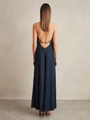 Reiss Rachel Denim Halterneck Maxi Dress - Imagen 5 de 6