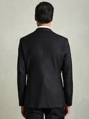 Reiss Navy Oscar Regular-Fit Single-Breasted Wool-Blend Suit Blazer - Image 7 of 11