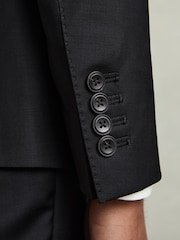Reiss Navy Oscar Regular-Fit Single-Breasted Wool-Blend Suit Blazer - Image 8 of 11