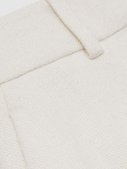 Reiss White Devon Linen-Blend Tailored Shorts - Image 7 of 7