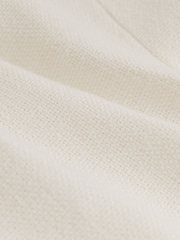 Reiss White Devon Linen-Blend Double-Breasted Suit Jacket - Image 7 of 9