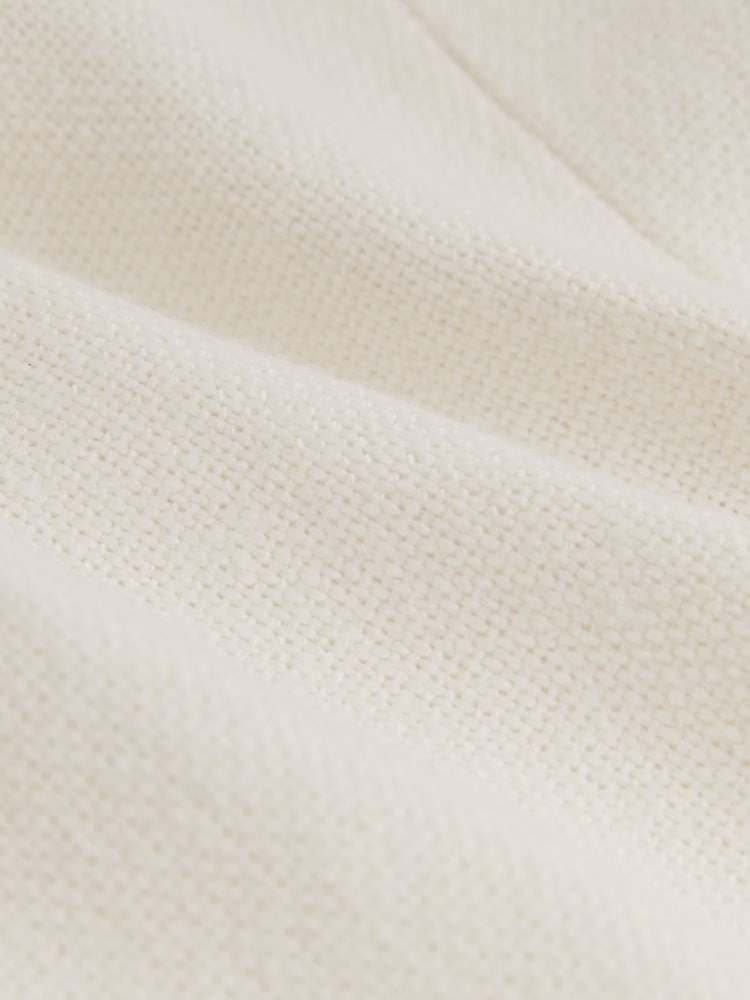Reiss White Devon Linen-Blend Double-Breasted Suit Jacket - Image 7 of 9
