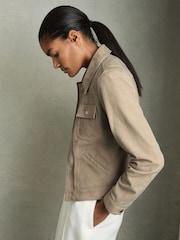 Veste camionneur Reiss Conor en daim - Image 3 de 7
