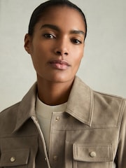 Veste camionneur Reiss Conor en daim - Image 5 de 7