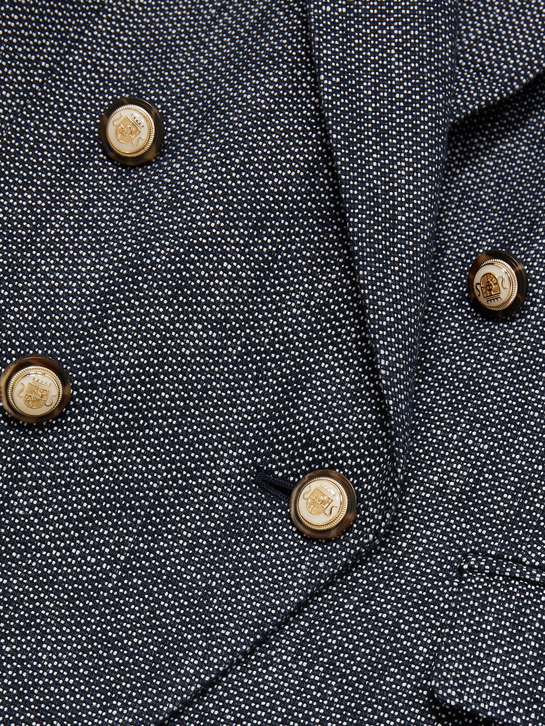 【海外限定】REISSブレザー☆Baker Linen Cotton Double-Breaste Buy Reiss Navy Baker Linen-Cotton Double-Breasted Blazer