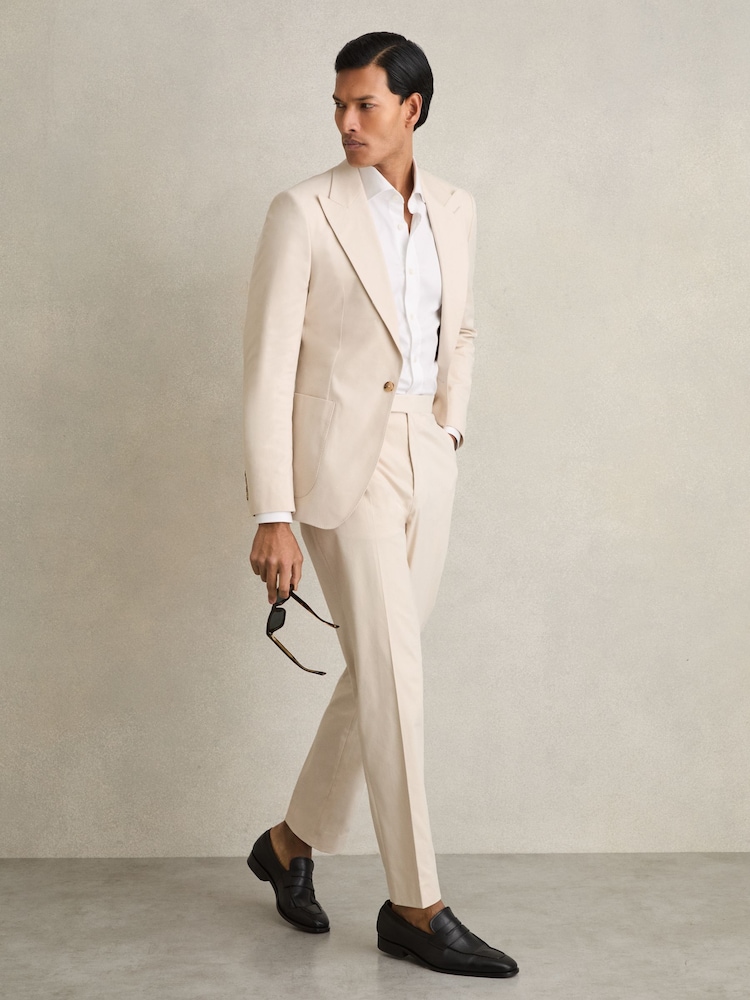 Reiss Putney Cotton Slim-Fit Suit Trousers With Stretch - Изображение 1 из 7 Reiss Putney Cotton Slim-Fit Suit Trousers With Stretch - Изображение 1 из 7