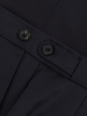 Reiss Navy Oscar Wool-Blend Suit Trousers - Image 7 of 8