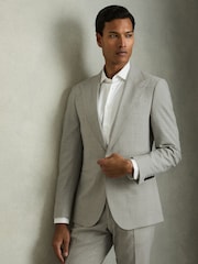 Однобортный пиджак в клетку Reiss Slice - Изображение 1 из 9