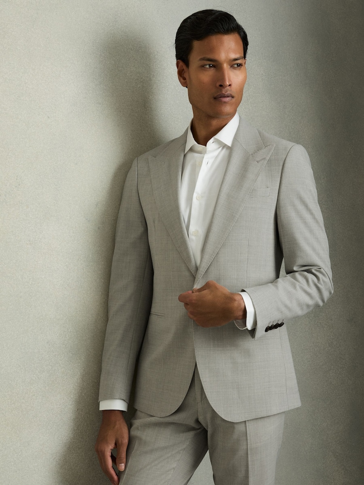Однобортный пиджак в клетку Reiss Slice - Изображение 1 из 9