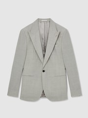 Однобортный пиджак в клетку Reiss Slice - Изображение 3 из 9
