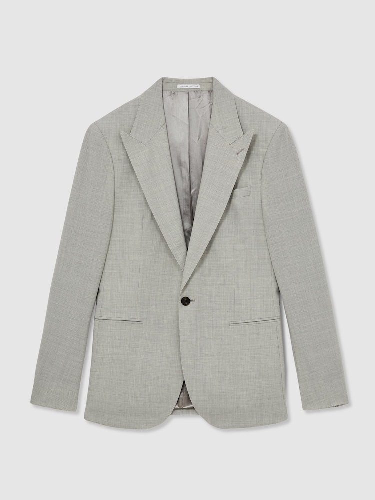 Reiss Slice Single-Breasted Check Suit Blazer Slim-Fit - Image 3 of 9