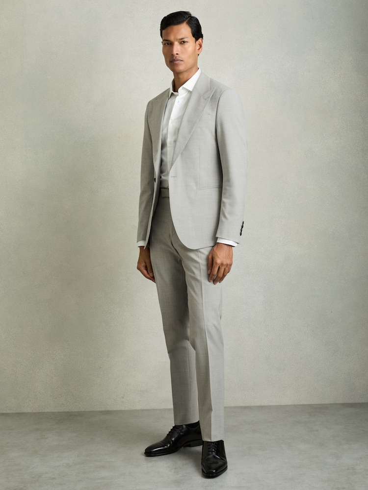 Reiss Slice Single-Breasted Check Suit Blazer Slim-Fit - Image 4 of 9