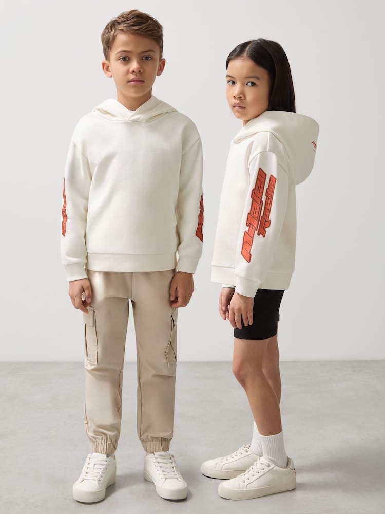 Reiss White Zak 13-14 yrs Unisex Fit McLaren F1 Team Cotton Logo Hoodie - Image 2 of 7