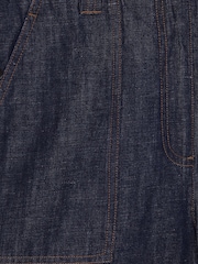 Reiss Indigo Ashby Linen Chambray Shorts - Image 5 of 5