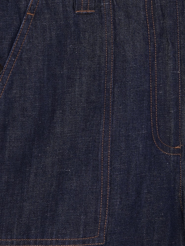 Reiss Indigo Ashby Linen Chambray Shorts - Image 7 of 7