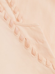 Reiss Peach Fawn Whipstitch Sleeveless Shift Dress - Image 6 of 6