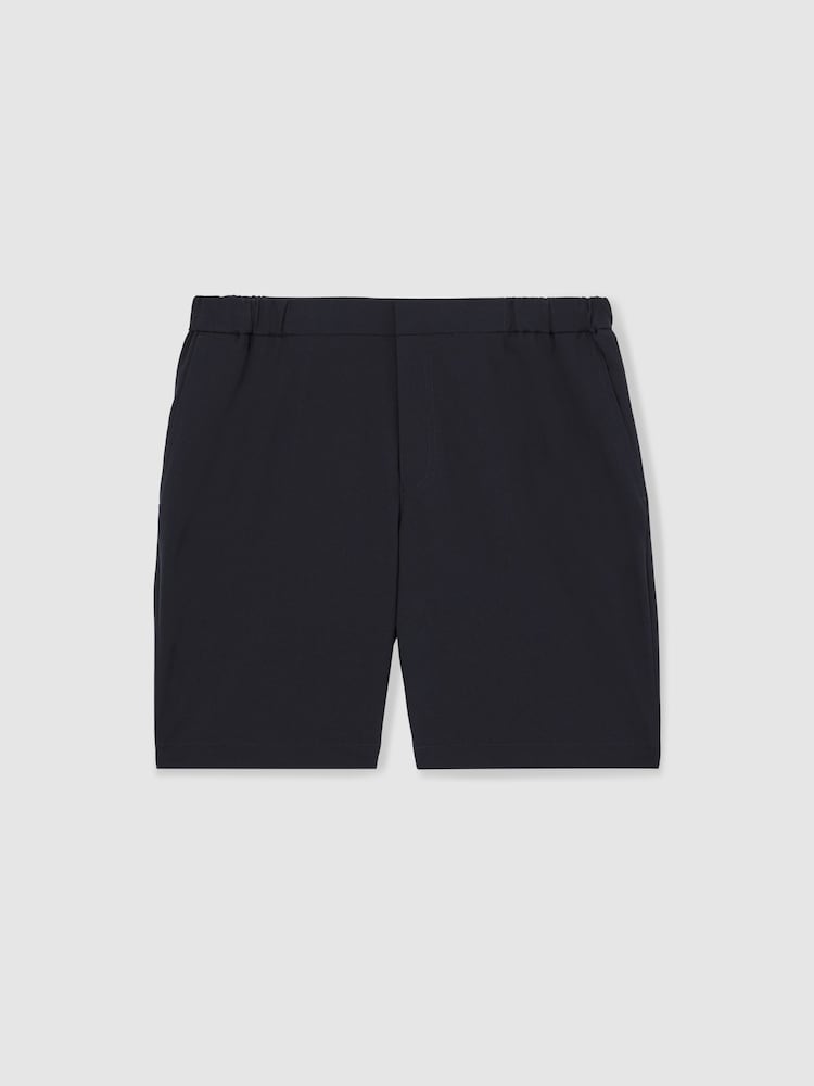 Reiss Navy Deck Drawstring Chino Shorts - Image 2 of 6