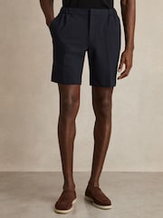 Reiss Navy Deck Drawstring Chino Shorts - Image 3 of 6