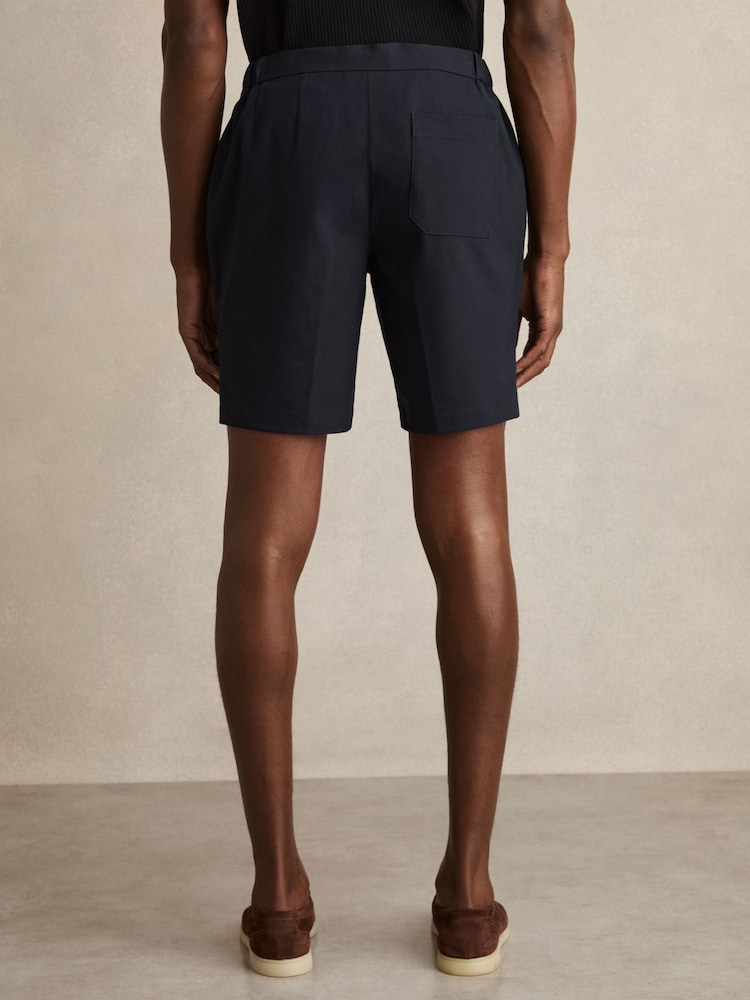 Reiss Navy Deck Drawstring Chino Shorts - Image 5 of 6