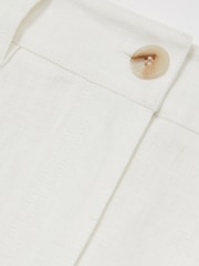 Reiss White Ashby Linen-Cotton Wide-Leg Trousers - Image 6 of 6