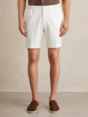 Reiss White Deck Drawstring Chino Shorts - Image 3 of 6