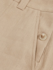 Reiss Neutral Ashby Linen Shorts - Image 6 of 6