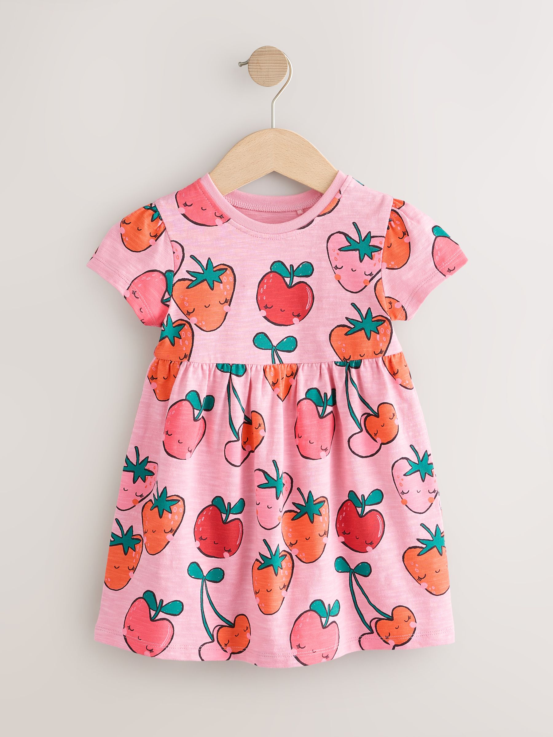 Buy Strawberry Pink Jersey Summer Dress (3mths-7yrs) from