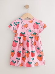 Strawberry Pink Short Sleeve Jersey Summer Dress (3mths-7yrs) - Image 5 of 8
