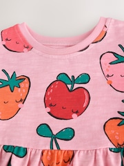 Strawberry Pink Short Sleeve Jersey Summer Dress (3mths-7yrs) - Image 6 of 8