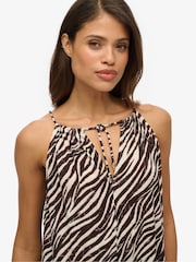 Superdry Zebra Mini Print Beach Cami Dress - Image 4 of 6