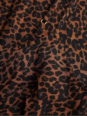 Superdry Leopard Print/Black Sleeveless Maxi Slip Jersey Dress - Image 7 of 7