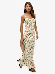 Superdry Cream Sleeveless Maxi Slip Jersey Dress - Image 2 of 7