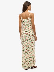 Superdry Cream Sleeveless Maxi Slip Jersey Dress - Image 3 of 7