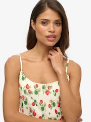 Superdry Cream Sleeveless Maxi Slip Jersey Dress - Image 5 of 7