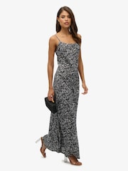 Superdry Leopard Sleeveless Maxi Slip Jersey Dress - Image 2 of 7