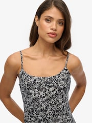 Superdry Leopard Sleeveless Maxi Slip Jersey Dress - Image 5 of 7