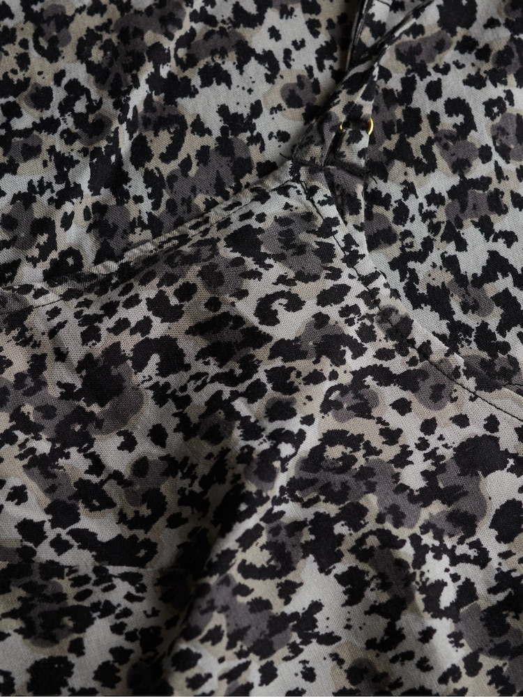 Superdry Leopard Sleeveless Maxi Slip Jersey Dress - Image 7 of 7