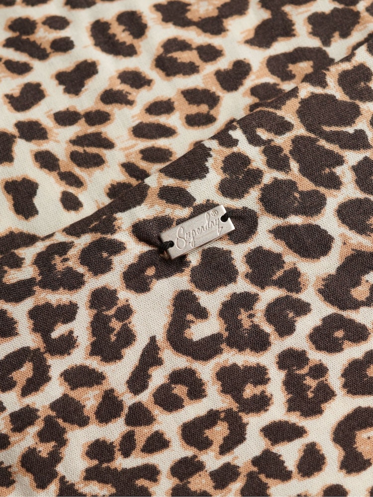 Superdry Leopard Column Maxi Skirt - Image 6 of 6