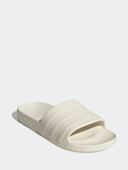 adidas White cream Sportswear Adilette Aqua Slides - Image 3 of 9