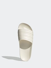 adidas White cream Sportswear Adilette Aqua Slides - Image 6 of 9