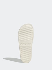 adidas White cream Sportswear Adilette Aqua Slides - Image 7 of 9