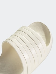 adidas White cream Sportswear Adilette Aqua Slides - Image 8 of 9